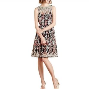 Anthropologie Embroidery Cocktail Dress